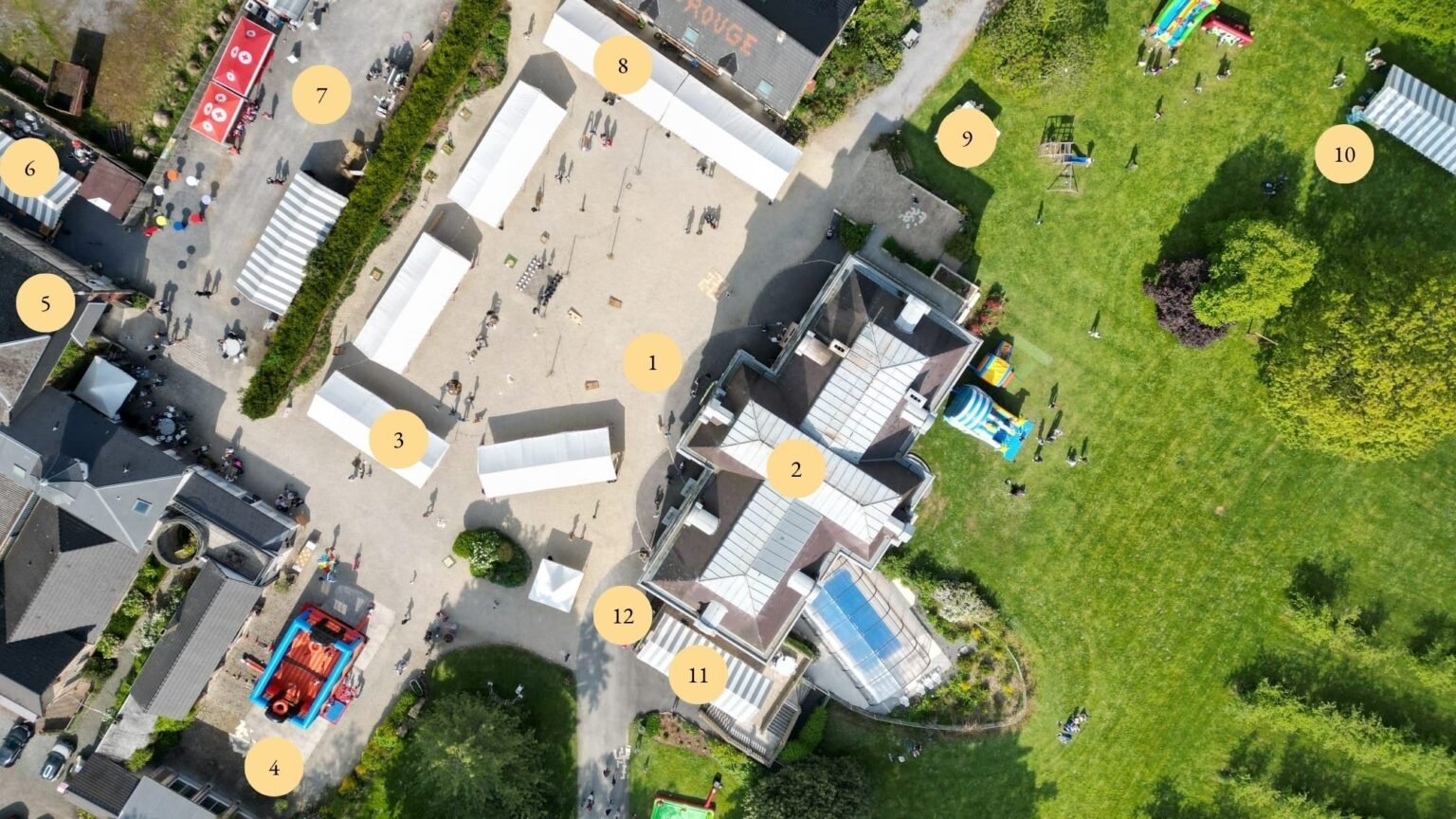 Vue aérienne du Domaine du Mont Rouge lors de l'édition précédente